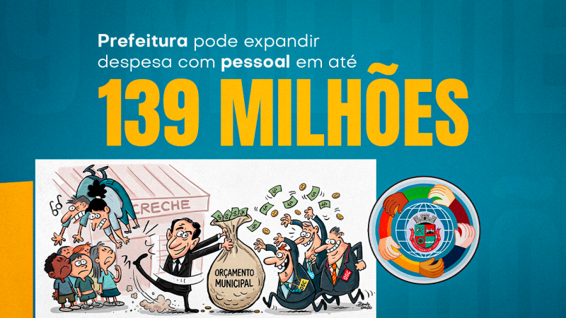 Prefeitura pode expandir Despesa com Pessoal em até R$ 139 milhões. É possível conceder um bom reajuste salarial ao Servidor de Itapevi