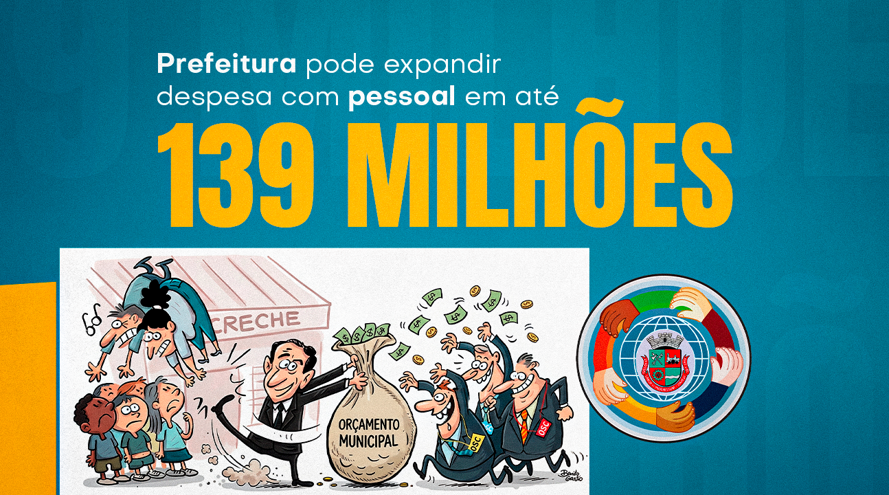 Prefeitura pode expandir Despesa com Pessoal em até R$ 139 milhões. É possível conceder um bom reajuste salarial ao Servidor de Itapevi